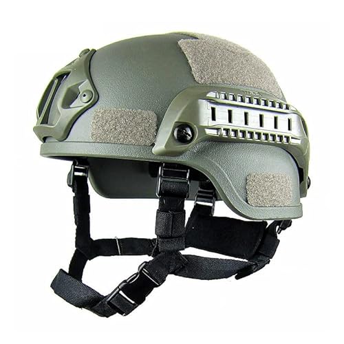 TS TAC-SKY Paintball Airsoft Spiele taktischer Helm Mich 2000 Kugelsicherer Schutzhelm GA3 Level NIJ .44 Standard Geeignet für Training, taktisch 。 (Color : Green) von TS TAC-SKY