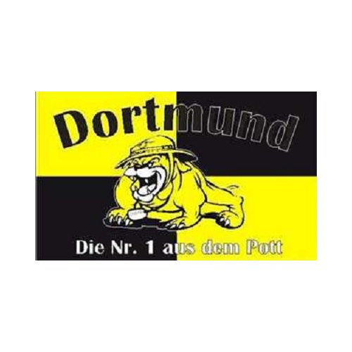 TS24direkt Dortmund Bulldogge - Die Nr.1 aus dem Pott Fahne (F47) von TS24direkt