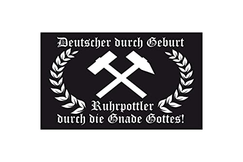 TS24direkt Ruhrpott - durch die Gnade Gottes Fahne 90x150cm (S52) von TS24direkt