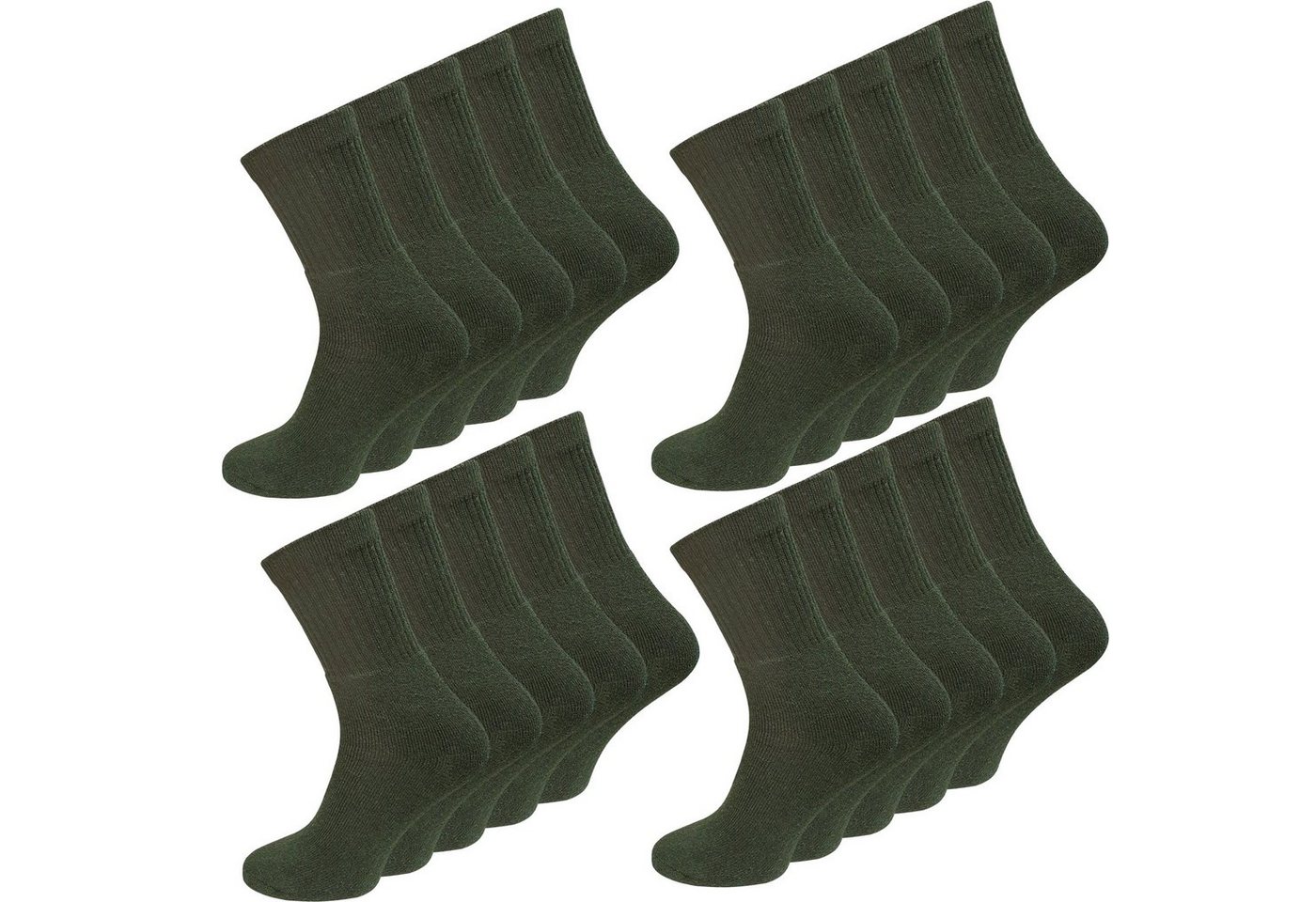 TSB Werk Socken Socken Strümpfe 5-80 Paar Army Arbeitssocken 39-46 Militär, Olivgrün, Baumwolle von TSB Werk