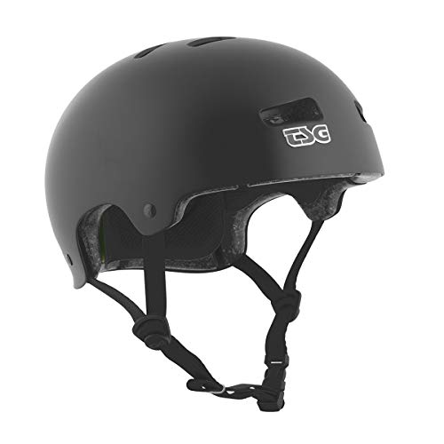 TSG Erwachsene Kraken Solid Color Helm, Satin Black, S/M von TSG