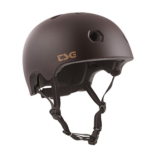TSG Erwachsene Meta Solid Color Helm, Satin Black Chocolate, L/XL von TSG