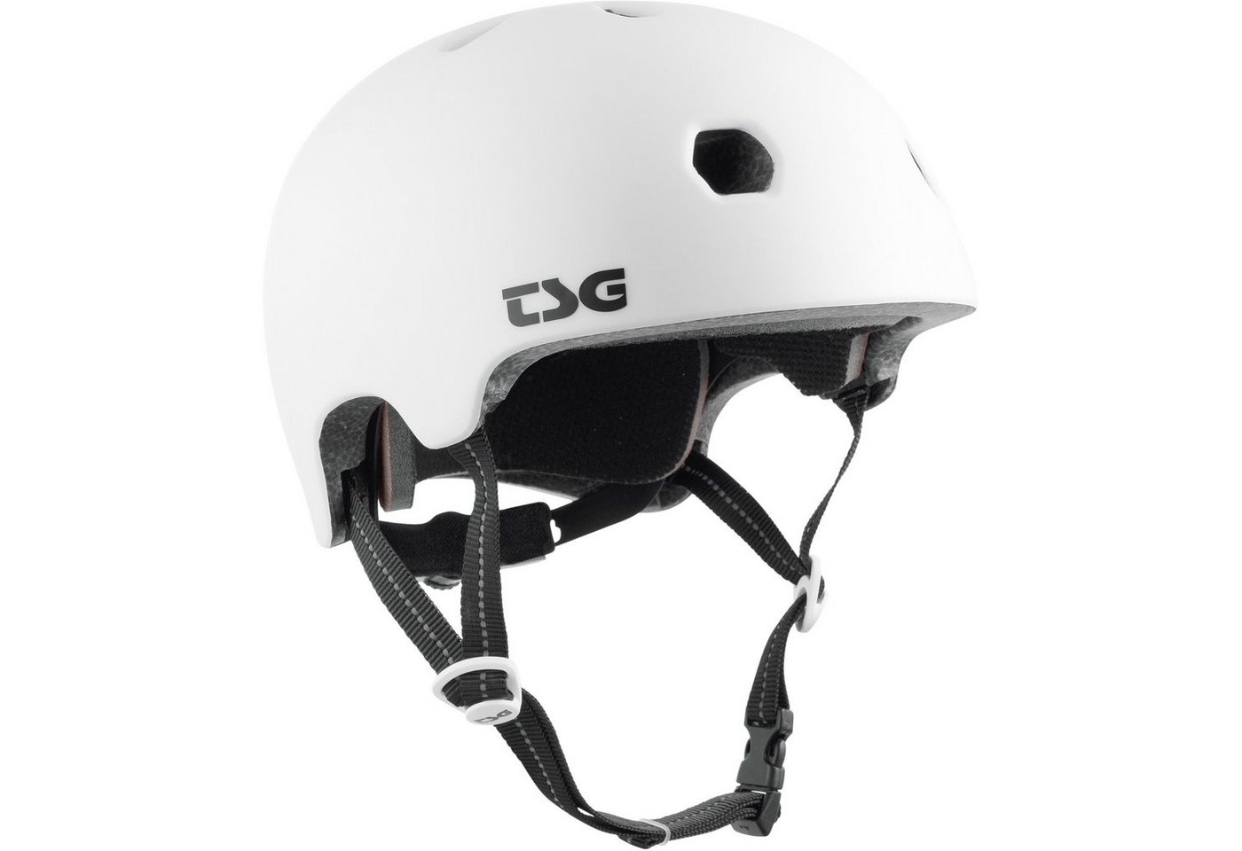 TSG Protektoren-Set TSG Meta Helm Solid Stunt-Scooter Skate Color weiss S/M (54-56 cm) von TSG