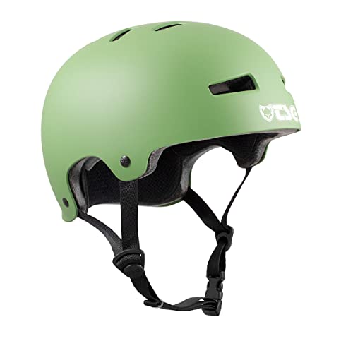 TSG Unisex – Erwachsene Evolution Helm solid Colors Satin Fatigue Green, S/M (54-56cm) von TSG