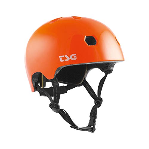 TSG Unisex – Erwachsene Meta Helm, Gloss orange, S/M von TSG