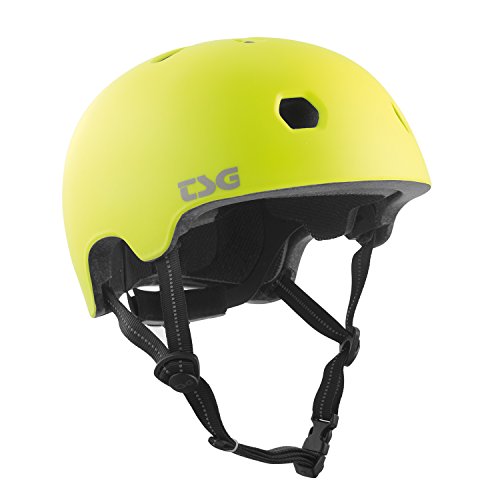 TSG Unisex – Erwachsene Meta Solid Color Fahrradhelm, Satin Säure Gelb, L von TSG
