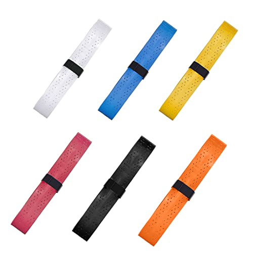 TSLRSA 6PCS Griffband Tennisschläger,Badminton Griffband,Badminton, Squash Schläger, Selbstklebend Griffband, Anti-Rutsch badmintonschläger,Für Badminton- und Tennisschläger- Mehrfarbig von TSLRSA