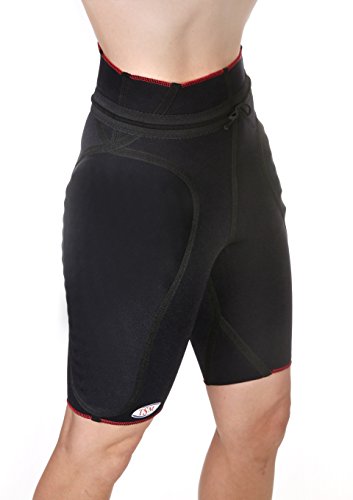 TSM Sportbandage Hüft-Oberschenkel-Bandage lang Pro Torwarthose, Schwarz, S, 3190 von TSM