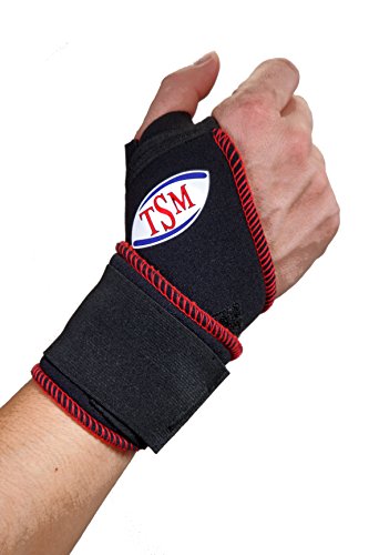 TSM Sportbandage Handgelenkgurt aktiv Stabil Plus, One Size, 2212-1, Schwarz von TSM