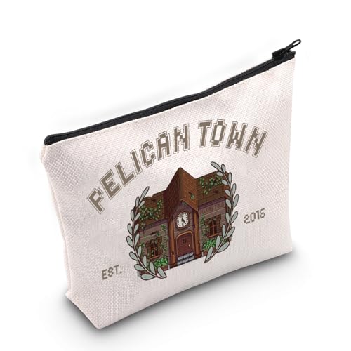 TSOTMO Game Merch Tasche mit Reißverschluss für Gamer, inspiriert von Pelican Town, Make-up-Tasche für Spieleliebhaber, Pelican Town Gaming-Tasche, Pelikan, Kosmetiktaschen von TSOTMO