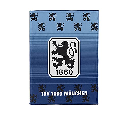 TSV 1860 München Decke/Flanelldecke/Flanellfleecedecke ** Logo **, blau, 150x200 von TSV 1860 München