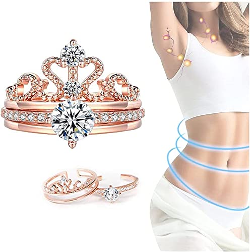 TTCPUYSA 2-in-1 Adjustable Magnetic Lymphatic Gravity Anti-Cellulite Germanium Ring,Rotary Magnetology Lymphvity AntiCellulite Germanium Ring,Adjustable Open Rings for Women (Rose Gold) von TTCPUYSA