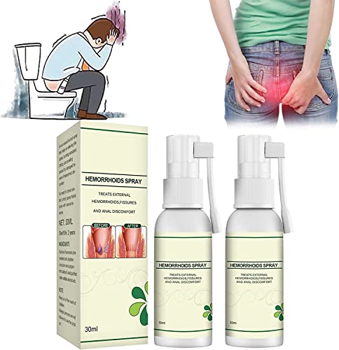 TTCPUYSA 2Pcs Korean Natural Herbal Hemorrhoids Spray Pain Itch Relief,Hemmoroids Treatment Removal Spray,for Soothing External Hemorrhoids Calms,Itching Burning（30ml） von TTCPUYSA