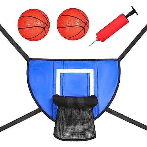 TTETTZ Basketballkorb für Trampolin Sonnenschutz mit Ballpumpe, Basketballständer von TTETTZ