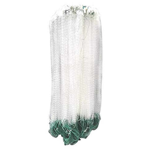 Wurfnetz Zum Fischen,Kiemennetz 30M Angeln Ineinander greifen-Netz Fang Fisch Fischen Gill Net Nylon Sinking Netz-Ineinander greifen Köder mit Senkblei Salzwasser Angeln ( Color : 2 fingers 30m ) von TTSJSM