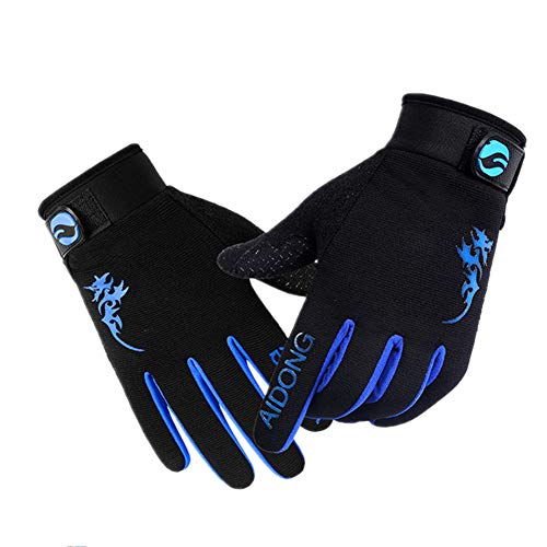 TTinah Atmungsaktive Motorradhandschuhe Touchscreen Vollfinger Wasserdicht Winddicht Outdoor Motorrad Handschuhe Für Mountain Moto Racing Blue,Medium von TTinah