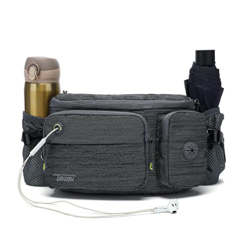 TUDEQU Running Waist Bag Fanny Pack Bum Bag with Two Invisible Bottle Holder for Men Women Hiking, Running, Dog Walking von TUDEQU