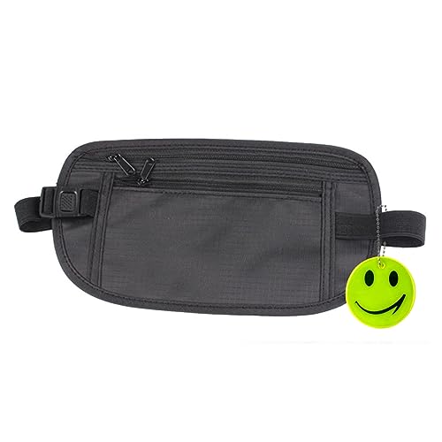 Sport Hüfttasche, Laufgürtel, Running Belt zum Joggen, Ultraleichte Laufgürtel, Lauf Gürtel Damen und Herren, Die Bauchtasche zum Reisen, Geldgürtel, mit Reflektierende Anhänger von TUKNN