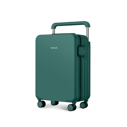 TUPLUS Koffer Trolley ABS Rollkoffer mit 4 Rollen Reisekoffer Handgepäck Hartschalenkoffer mit TSA Schloss, Impression Serie,67.5 x 45.5 x 25 cm/ 61L,Grün von TUPLUS