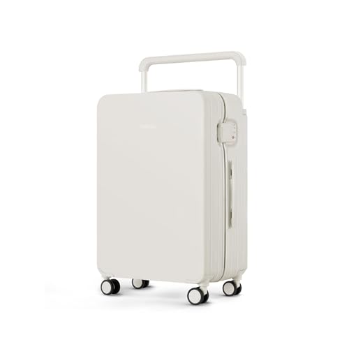 TUPLUS Koffer Trolley ABS Rollkoffer mit 4 Rollen Reisekoffer Handgepäck Hartschalenkoffer mit TSA Schloss, Impression Serie,67.5 x 45.5 x 25 cm/ 61L,Weiß von TUPLUS