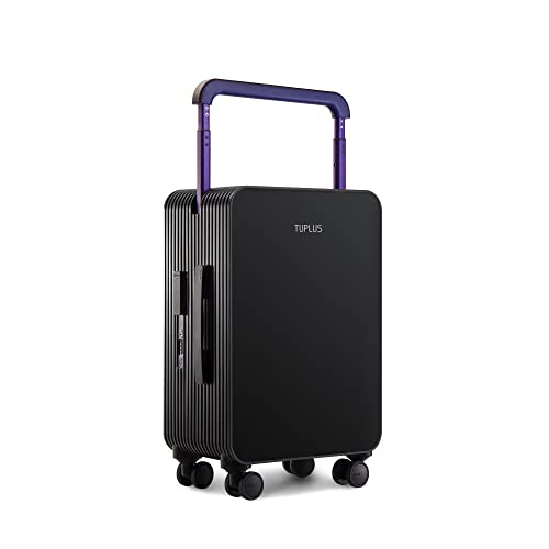 TUPLUS Koffer Trolley ABS Rollkoffer mit 4 Rollen Reisekoffer Handgepäck Hartschalenkoffer mit TSA Schloss, Saldo Serie, 55.5 x 36.6 x 21 cm/ 33L, Schwarz von TUPLUS