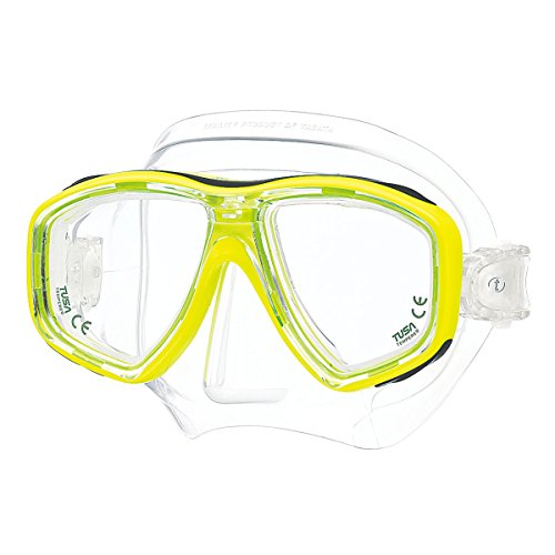 TUSA Tauchmaske M-212 Freedom Ceos - Transparent Farbe gelb von TUSA