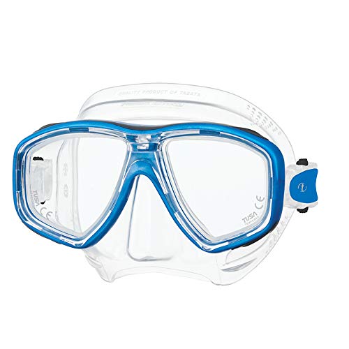 Tusa M-212 Ceos Clear Skirt Scuba Diving Mask - Fish Tail Blue von TUSA Sport