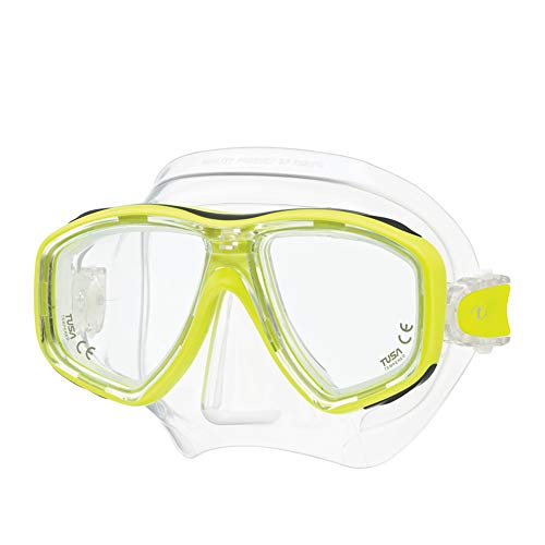 Tusa M-212 Ceos Clear Skirt Scuba Diving Mask - Flash Yellow von TUSA