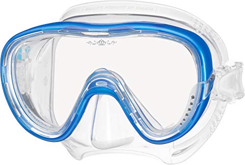 TUSA Tina - Zirkone Taucherbrille tauchmaske schnorchelmaske Damen, Fishtail blau von TUSA