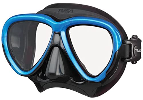 TUSA Intega tauch-Maske schnorchel taucherbrille Profi (Black/Fishtail Blue) von TUSA