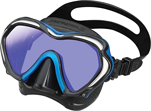 Tusa Paragon S Tauch-Maske Einglas UV Filter Profi (M1007S) (Fishtail Blue) von TUSA