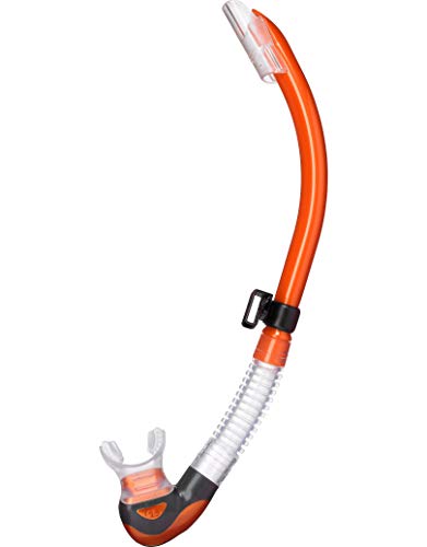 TUSA Platina 2 Hyperdry - Semi Dry Trockenschnorchel Erwachsene Profi silikon (Energy Orange) von TUSA