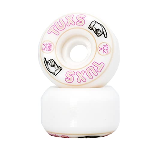 TUXS Skateboard Rollen 54mm 102A Härte Pro Side Cut SHR Premium Kugellager Wheels Wheels Räder für Skateboards von TUXS