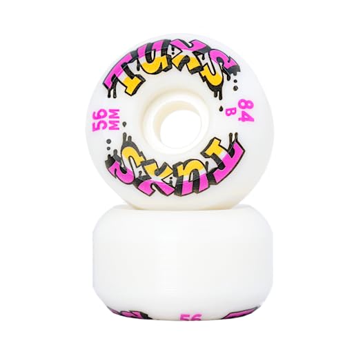 TUXS Skateboard Rollen 56mm 84B (104A) Härte Pro Side Cut SHR Premium Kugellager Wheels Wheels Räder für Skateboards Superhart von TUXS