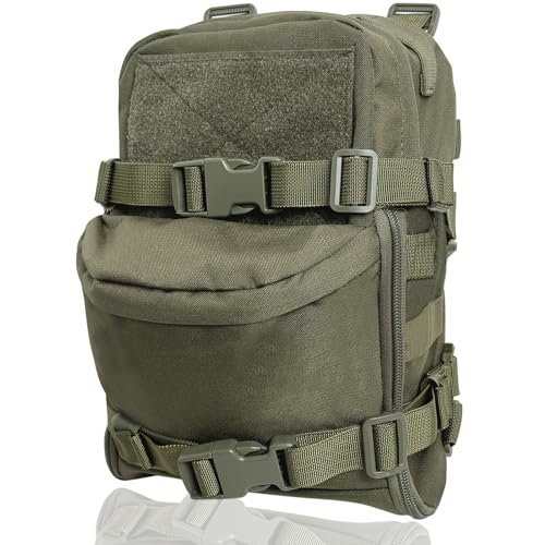 TWINFALCONS Taktische Trinkrucksack, Molle Rucksack 500D Nylon Trinkrucksack Tasche für 2L Trinkblase für Paintball Airsoft Wandern Reiten von TWINFALCONS