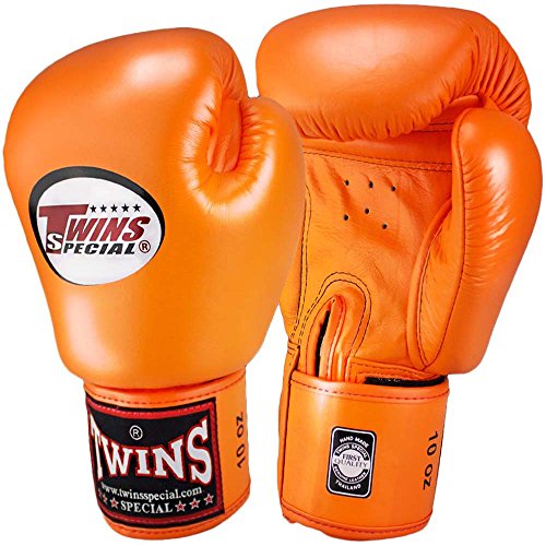 TWINS Boxhandschuhe, Leder, BGVL-3, orange Size 12 Oz von TWINS