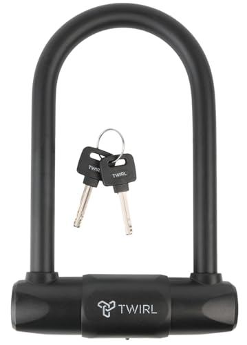 TWIRL Bügelschloss, mit Schlüssel, Zertifizierung ART-4, Stahl, schwarz von TWIRL