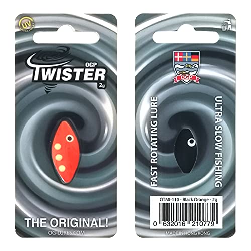 TWISTER OGP Durchlaufblinker in 2 gr. | Forellenblinker | Farbe: Black Orange von TWISTER