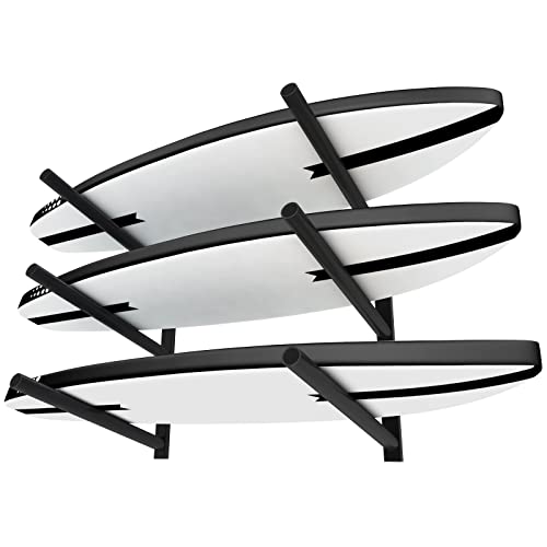 Two Stones Surfboard-Racks für die Wand, Surfbrett-Rack-Aufhänger funktioniert als Shortboard, Skimboard & Longboard-Aufhänger oder Ständer (CJ-OT2202) (3 Schichten) von TWO STONES