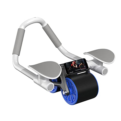 AB Roller Bauchtrainer, Automatic Rebound Aabdominal Wheel, Muskeldehnungs-Bauchrad AB Wheel for Abdominal Core Strength Training (Blue) von TWSOUL