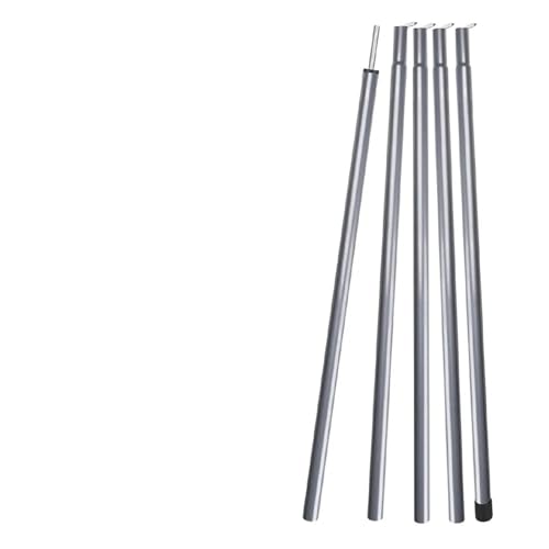 TXLEAPEY 2m Teleskop-Zeltstangen 2er-Set Leichte verstellbare Trekking-Camping-Faltstangen for Wandern im Baldachin(Sliver L 60cm) von TXLEAPEY