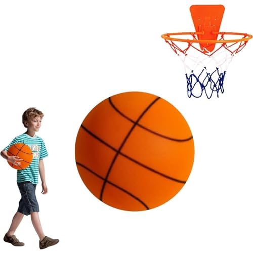 Silent Basketball Größe 7,Leiser Indoor Basketball,Schaumstoff Basketball Dribbling Indoor mit hochelastischem,Leise Spielzeugbälle für Kinder und Erwachsene von TXMALOR