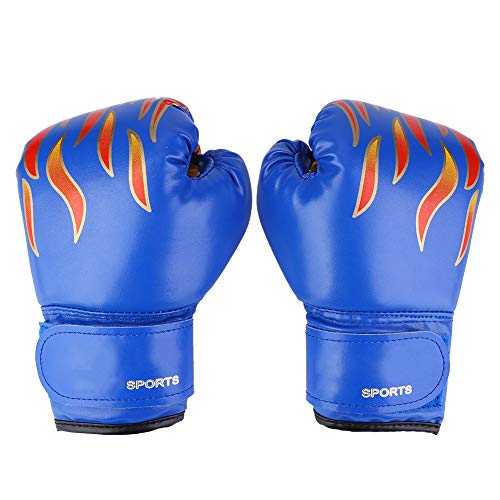 Kickbox-, Box-, Sparring-, Box- und Grappling-Handschuhe für Kinder – in 3 Farben Erhältlich (Blaue Handschuhe, Blaue Handflächen) von TYCIONG