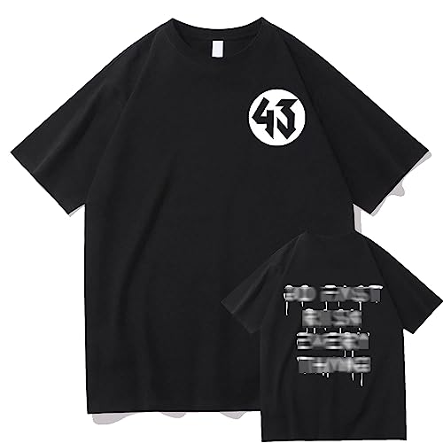 Hip Hop Ken Block 43 T-Shirt Sommer Männer T-Shirt Frühling/Sommer Frauen Kurzarm T-Shirt (Black,M) von TYI