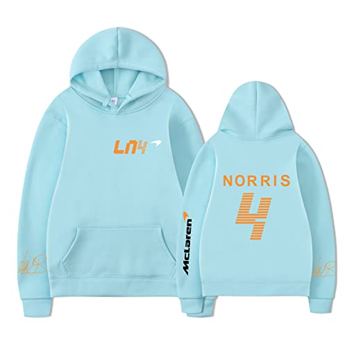 TYI Unisex Lando-Norris Hoodie Sweatshirt Harajuku Cartoon Hip Hop Mode Kleidung F1 Racing Fans Männer/Frauen Hoodie (11,S) von TYI