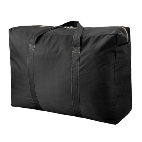 Reisetasche Große Kapazität, Faltbare Gepäcktasche, Unisex, verdickendes Oxford-Stoff, Reise-Seesäcke, robuste Umzugs-Aufbewahrungstasche Travel Duffel Bag (Color : L Black) von TYNXK