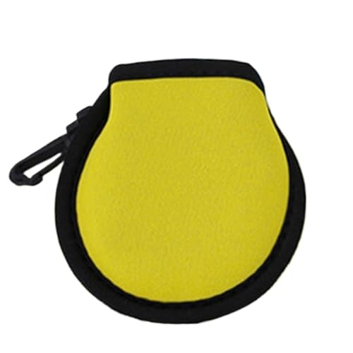 TYNXK Golfball-Reinigungstaschen Wiederverwendbare Golfball-Reiniger-Waschbeutel, Golfball-Waschbeutel, schnell trocknend, for Abwischen von kleinem Ballzubehör Golfballtasche (Color : Golden) von TYNXK