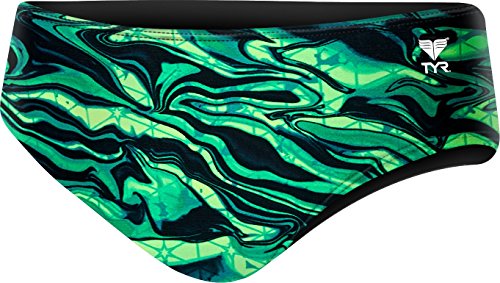TYR, Herren, Shorts, Men’s Miramar Racer Swimsuit, grün, 32 von TYR