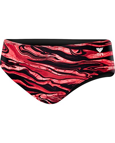 TYR, Herren, Shorts, Men’s Miramar Racer Swimsuit, rot, 34 von TYR