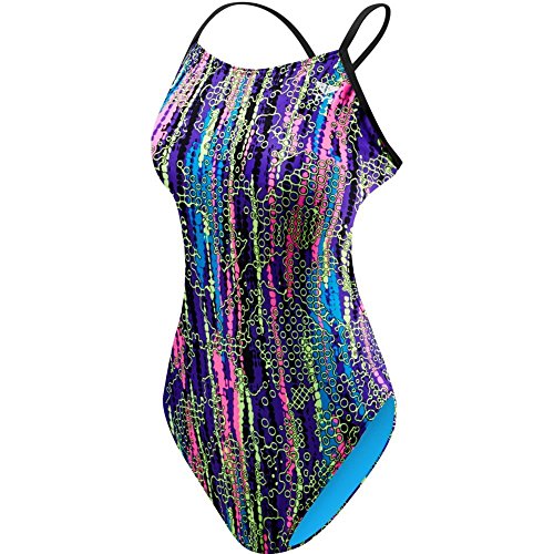 TYR Damen Hiromi CUTOUTFIT Swim Suit, Noir/Multi, 28 von TYR